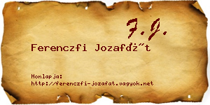 Ferenczfi Jozafát névjegykártya